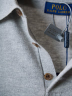 Polo Ralph Lauren Men's Long‑Sleeve Knit Polo Sweater with Small Pony Embroidery