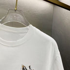 Amiri Eagle Logo Chest Graphic Crew‑Neck Short‑Sleeve T‑Shirt