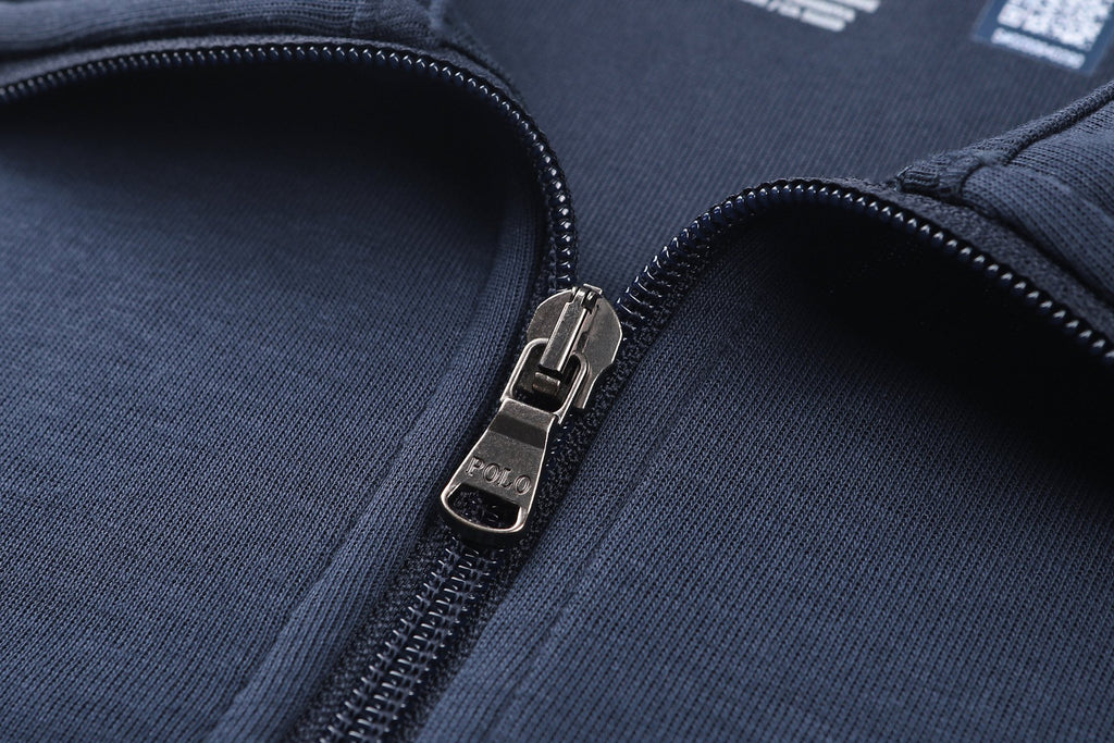 Polo Ralph Lauren Men’s Quarter‑Zip Pullover Sweatshirt With White Pony Embroidery