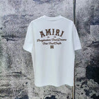 AMIRI Two‑Tone MA Monogram Chest Graphic Short‑Sleeve Tee