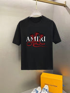 Amiri Multi‑Headed Snake Front Graphic Crew‑Neck Short‑Sleeve T‑Shirt