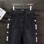 AMIRI Rhinestone‑Embellished Flared Denim Jeans