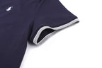 Men's Ringer‑Trim Crew‑Neck Short‑Sleeve T‑Shirt, Small Pony Embroidery