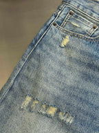Acne Studios Distressed Wide‑Leg Denim Jeans