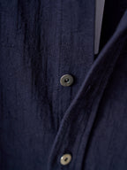 Polo Ralph Lauren Men's Navy Textured Long‑Sleeve Button‑Up Shirt