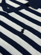Polo Ralph Lauren Men’s Striped Mesh‑Knit Short‑Sleeve Polo Shirt With Pony Embroidery