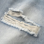 Acne Studios Multi‑Ripped Wide‑Leg Jeans