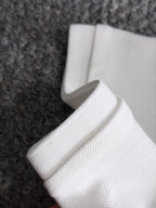 Kids Pique Knit Short‑Sleeve Polo Shirt Small Horse Embroidery Solid White Casual Top