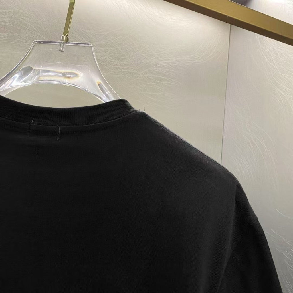 Amiri Hollywood Lion Front Graphic Crew‑Neck Short‑Sleeve T‑Shirt