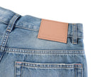 Acne Studios Heavy‑Ripped Distressed Washed Denim Wide‑Leg Jort Shorts