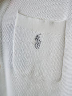 Polo Ralph Lauren Men's Camp‑Collar Button‑Front Waffle‑Knit Short‑Sleeve Shirt, Grey Pony Embroidery