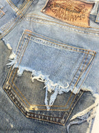 Acne Studios Distressed Denim Knee‑Length Shorts