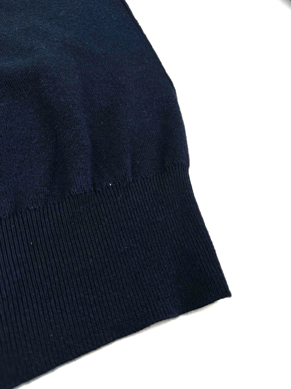 Men Crew Neck Short‑Sleeve Knit Sweater, Small Horse Embroidery