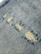 Acne Studios Distressed Flared Leg Vintage Wash Denim Jeans