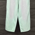Acne Studios Mint Wash Paint‑Splatter Wide‑Leg Jeans