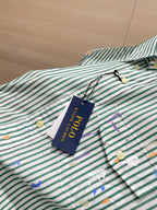 Ralph Lauren Men's Paint‑Splatter Stripe Long‑Sleeve Shirt