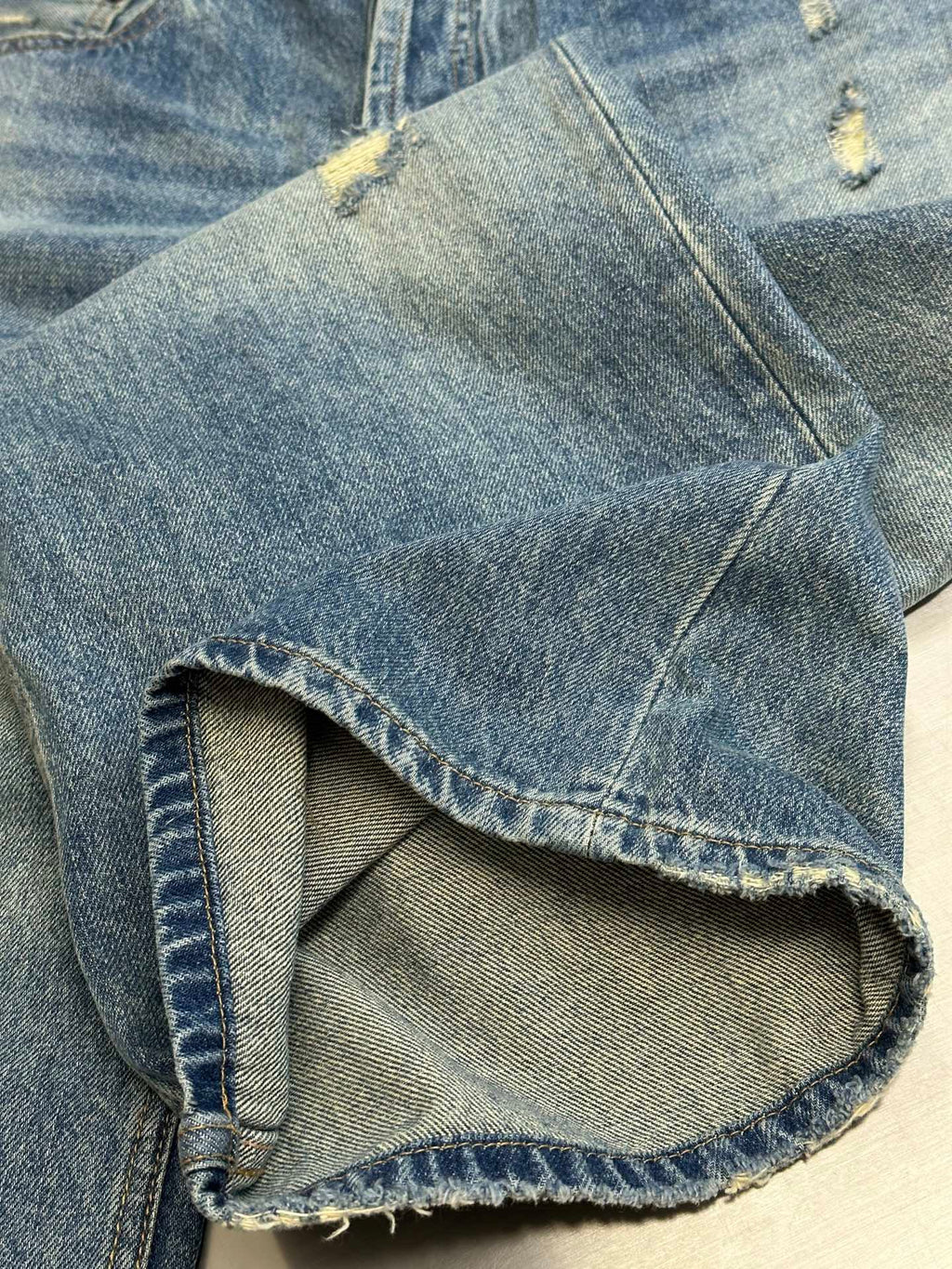 Acne Studios Distressed Wide‑Leg Denim Jeans