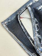 Acne Studios Heavily Distressed Denim Jort Shorts