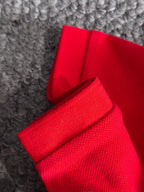 Kids Pique Knit Short‑Sleeve Polo Shirt Small Horse Embroidery Solid Red Casual Top
