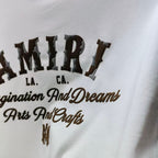 AMIRI Two‑Tone MA Monogram Chest Graphic Short‑Sleeve Tee