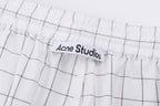 Acne Studios Grid‑Pattern Drawstring Casual Shorts