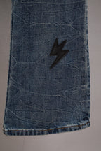 Acne Studios Lightning Embellished Flare Denim Jeans