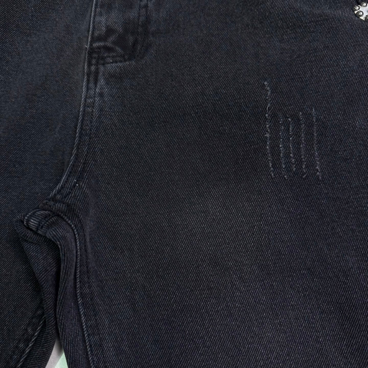 AMIRI Rhinestone‑Embellished Flared Denim Jeans