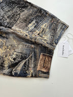 Acne Studios Graffiti‑Print Distressed Wide‑Leg Jeans