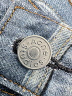 Acne Studios Distressed Knee‑Length Denim Shorts