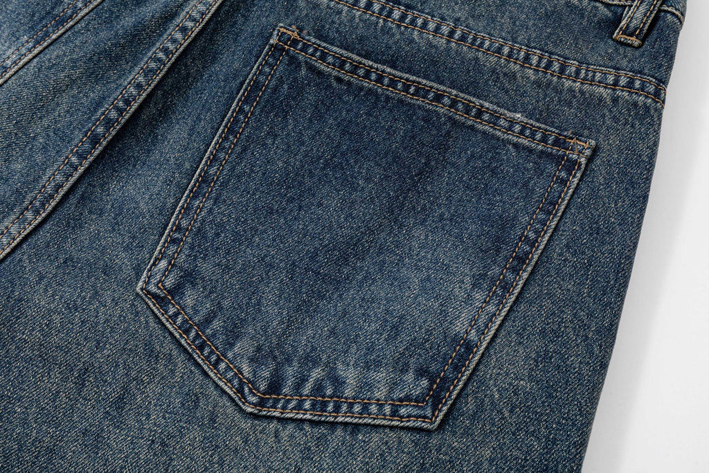 AMIRI Bone MA Logo Vintage Wash Baggy Denim Jeans