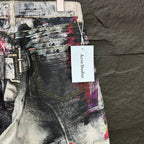 Acne Studios Abstract Paint‑Splatter Cargo Wide‑Leg Jeans
