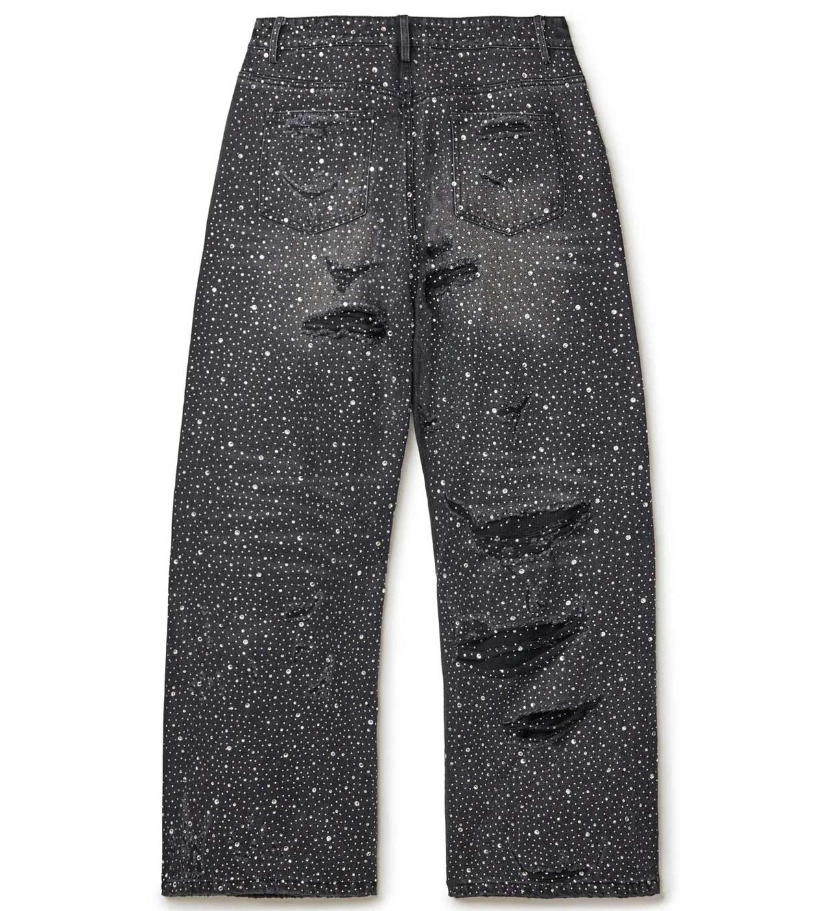 Vale Forever Rain Rhinestone Denim Jeans Black