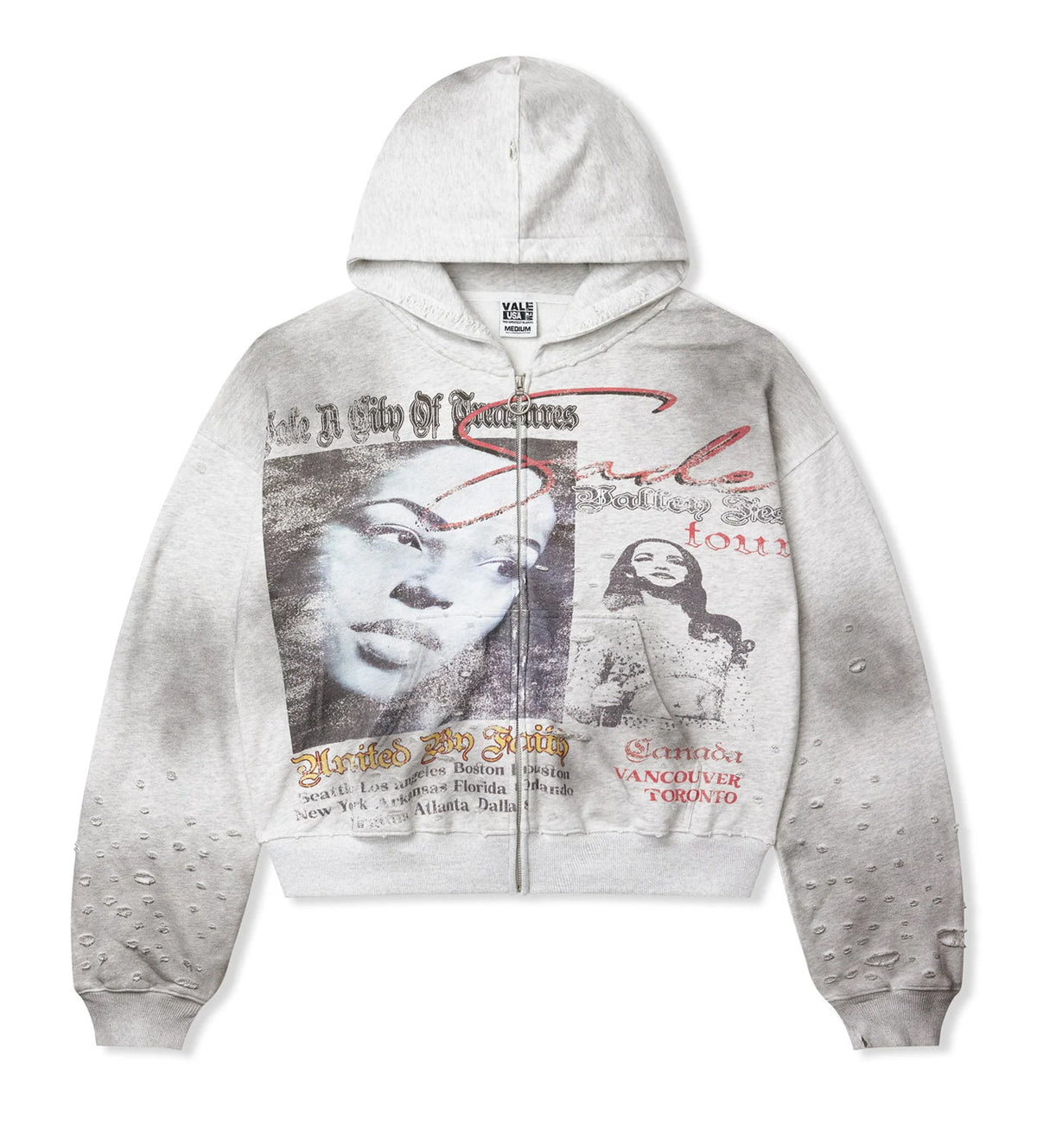 Vale Forever Valley Fest Zip Up Hoodie Grey