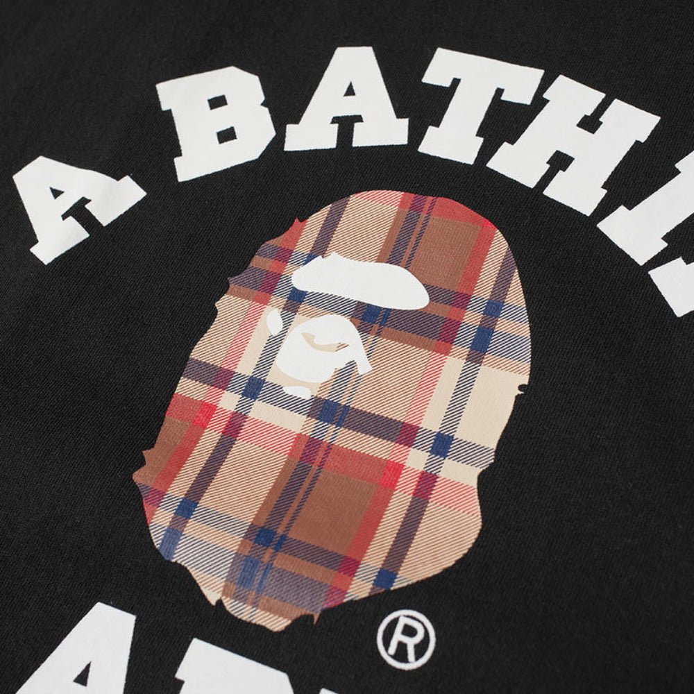 A Bathing Ape BAPE Check College Tee