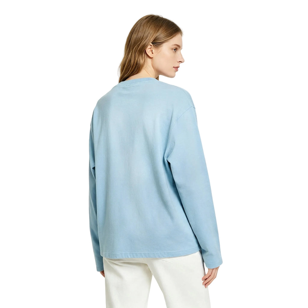Acne Sprayed 1996 Logo Long Sleeve T-shirt Corn Flower Blue