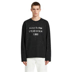 ACNE STUDIOS EDDEN RHINESTONE LONG SLEEVE TOP Black