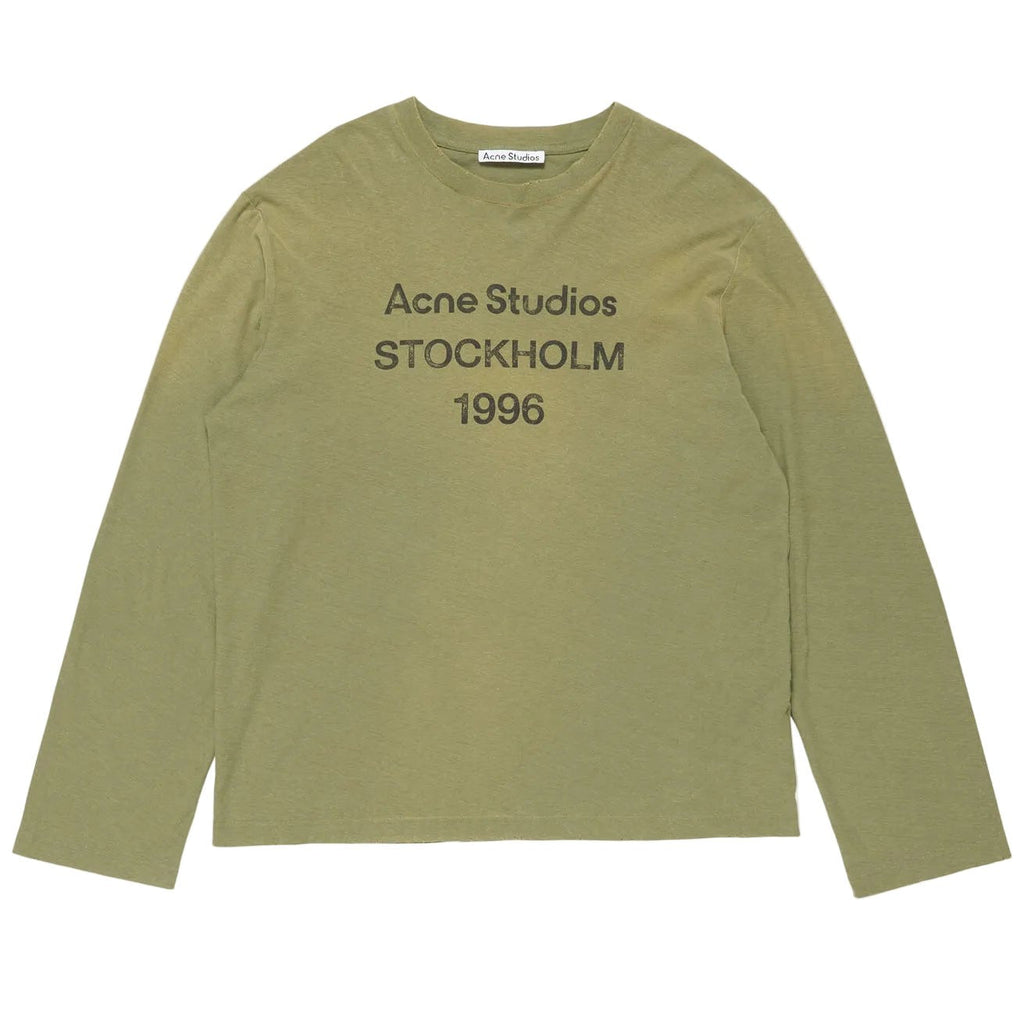 Acne Studios Logo 1996 Long Sleeve T-Shirt Olive Green