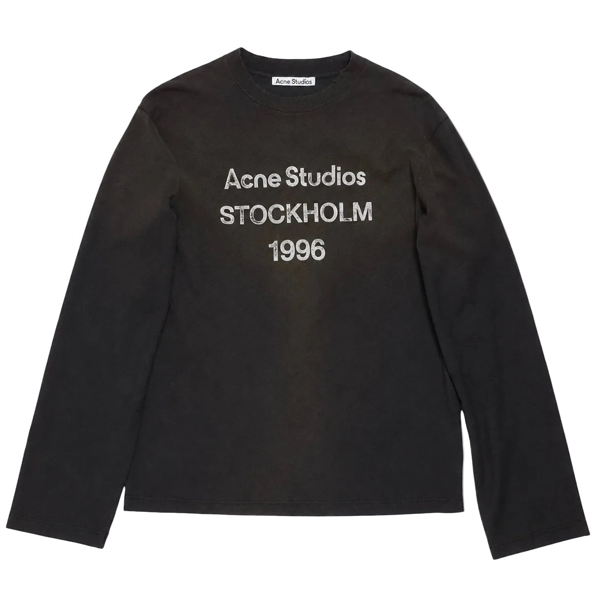 Acne Studios Logo Long Sleeve T-shirt Faded Black