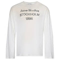Acne Studios Logo Long Sleeve Tee Dusty White