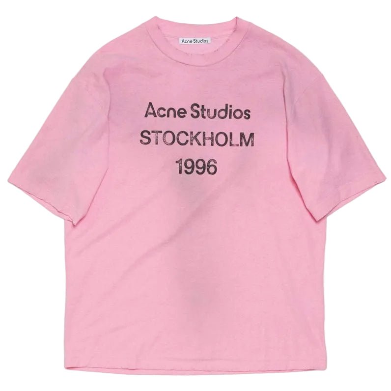 Acne Studios Logo T-Shirt Cotton Candy Pink