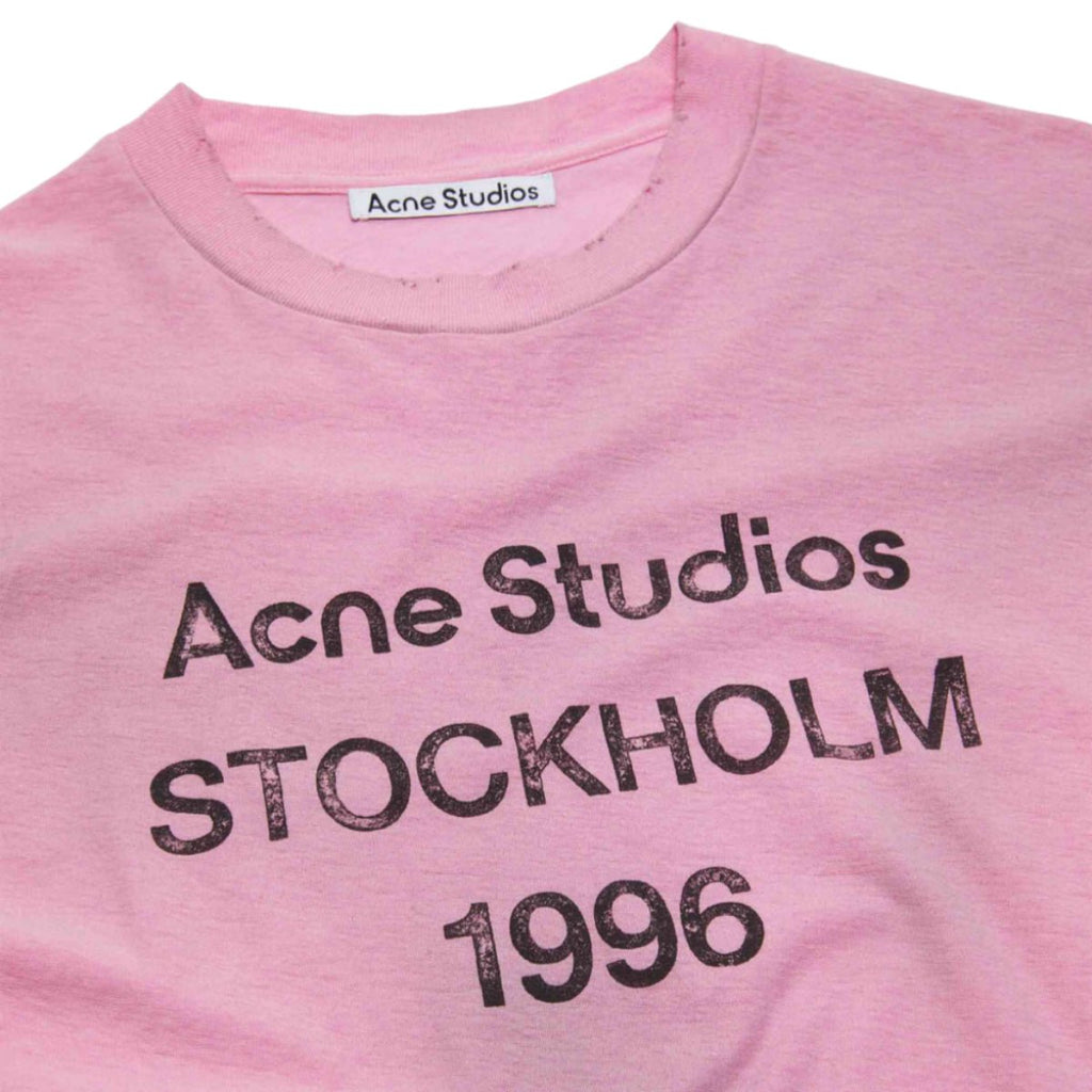 Acne Studios Logo T-Shirt Cotton Candy Pink