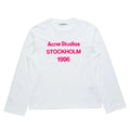 Acne Studios 1996 LOGO Long Sleeve RELAXED FIT Off white