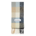 Acne Studios Mohair Checked Scarf Blue Beige Black