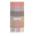 Acne Studios Mohair Checked Scarf Fuchsia lilac pink