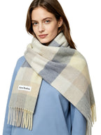 Acne Studios Mohair checked scarf Vanilla/beige/lavender