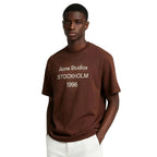 Acne Studios T-Shirt Logo Marron Chocolat