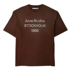 Acne Studios T-Shirt Logo Marron Chocolat