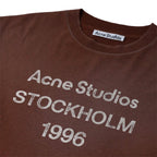Acne Studios T-Shirt Logo Marron Chocolat
