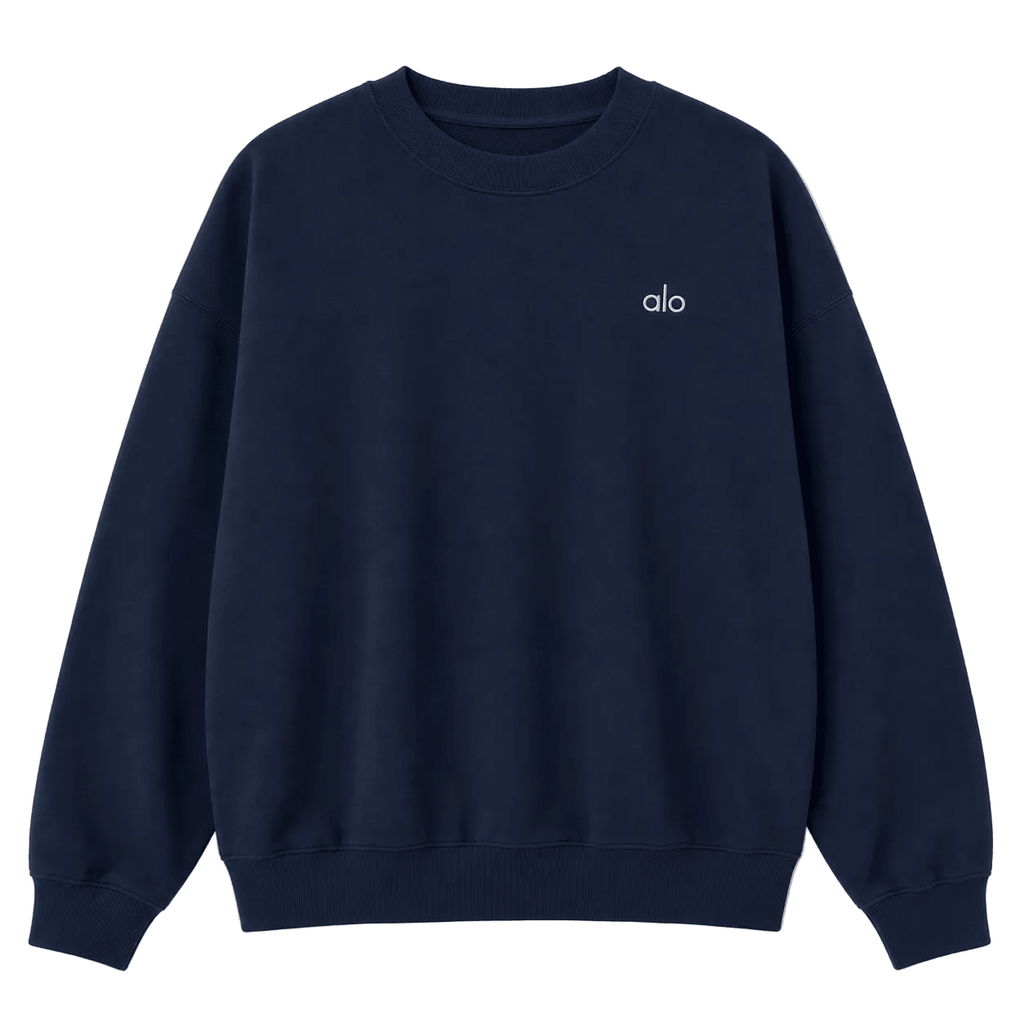 ALO Accolade Crew Neck Pullover Navy