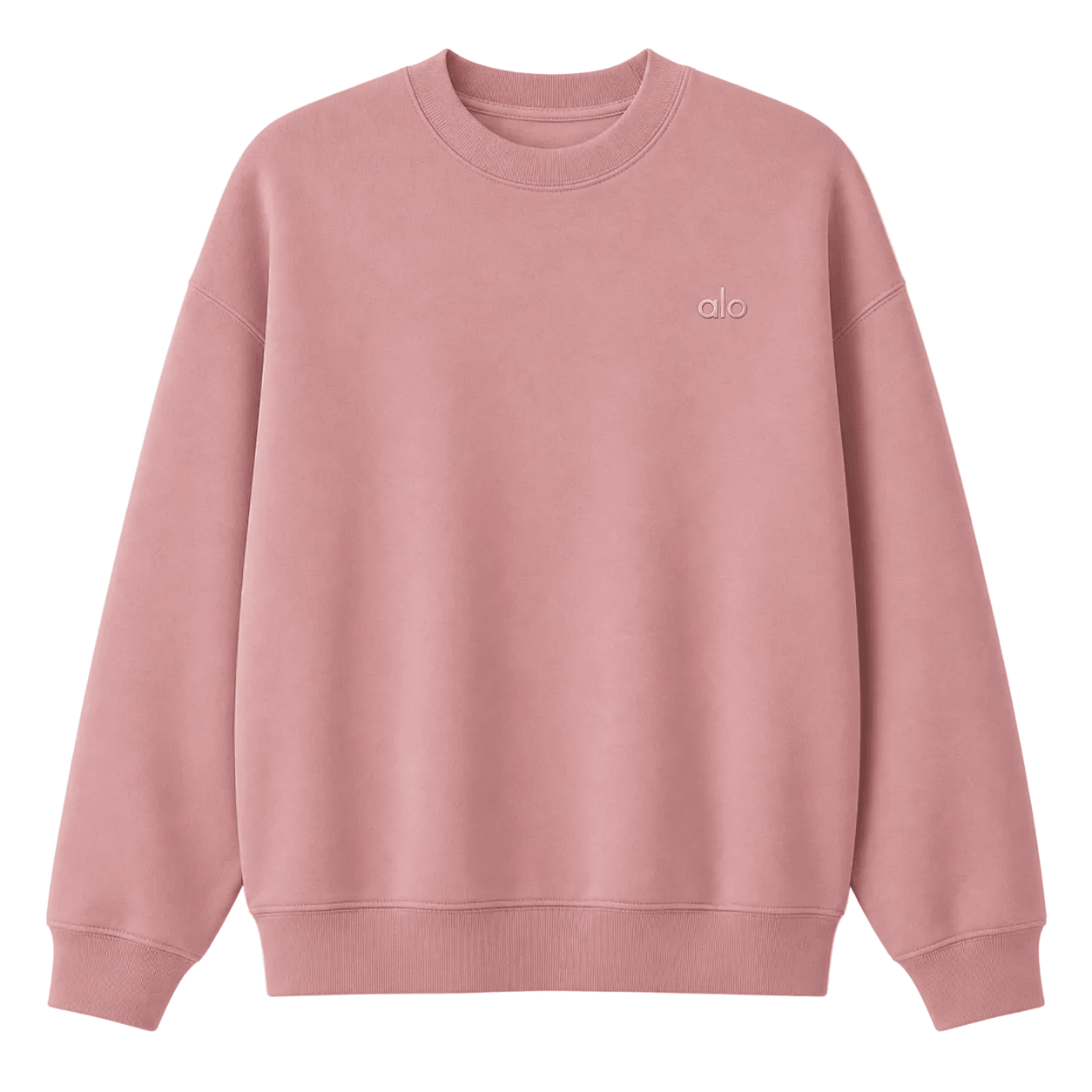 ALO Accolade Crew Neck Pullover Vintage Pink